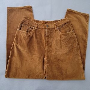 LL Bean Women  Stretch Country Corduroy Comfort Waist Chino Pants Size 14